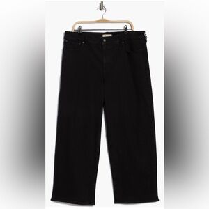 Madewell Perfect Vintage High Waist Wide Leg Black Jeans in 18W